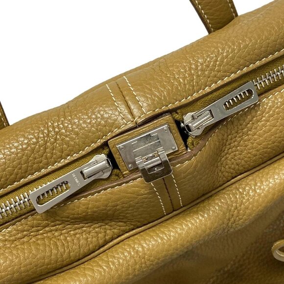 Auth HERMES Victoria 2 12H - Khaki Taurillon Clemence Square Q Business Bag - Picture 12 of 16